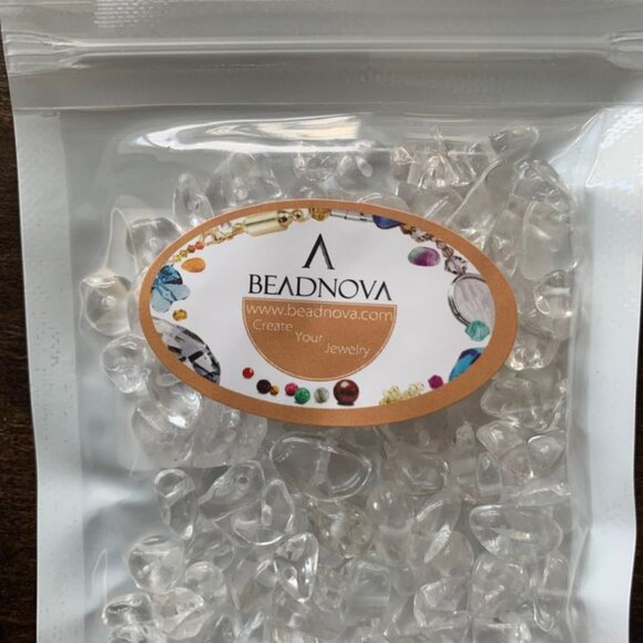 2 bags of Clear Quartz gemstone chip beads BNIB - Picture 2 of 2